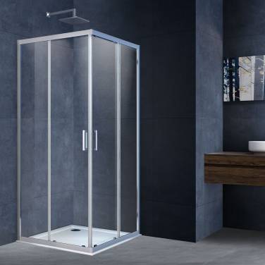 Vincea Alpha VSS-3AL800CL, 800x800, хром, стекло прозрачное без поддона