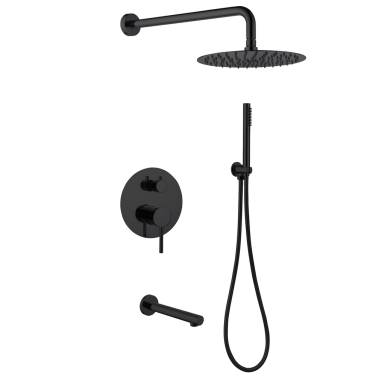 Abber Emotion AF8817B скрытого монтажа с изливом, черная матовая