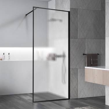 Vincea Walk-In HP Art VSW-1HP100FLB, 1000*2000, черный матовый, стекло рифленое