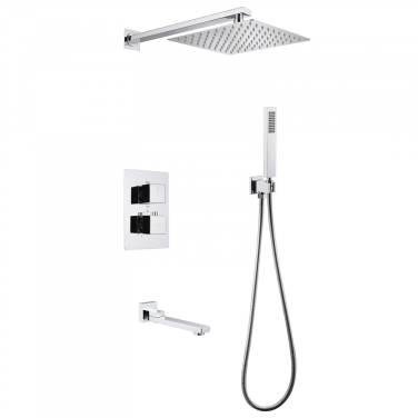 Abber Daheim AF8250 скрытого монтажа с изливом, термостат, хром