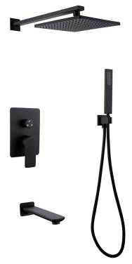 Abber Weiss Insel AF8017B скрытого монтажа с изливом, черная матовая