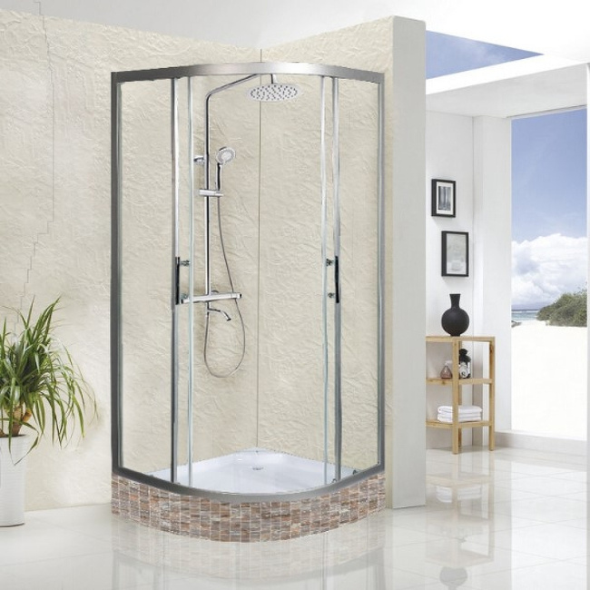 WeltWasser WW500 С 90х90 10000004084 профиль Хром матовый стекло прозрачное без поддона