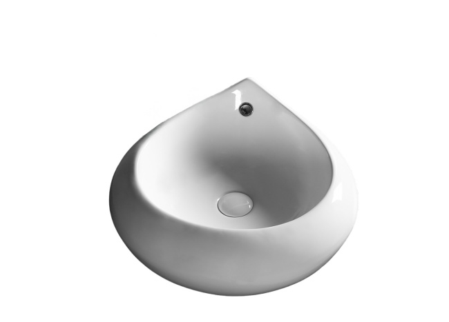 Ceruttispa CR045E накладная, белая, форма капли, с переливом 475х470х180