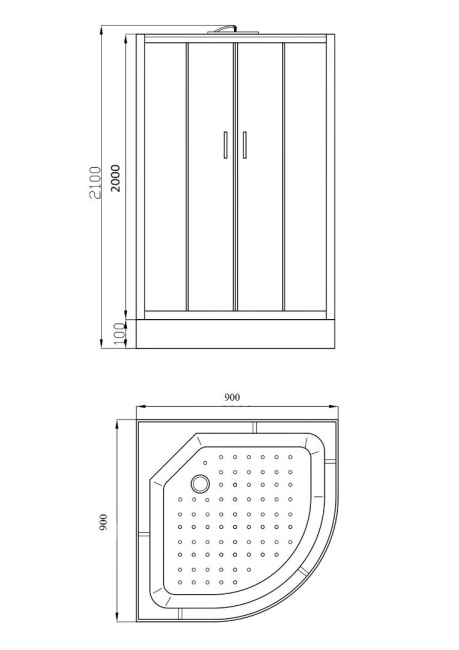 Parly EF931 (90х90х210)