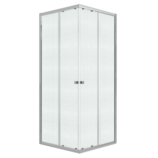 Niagara Eco NG-1008-14QMT (80х80х190) квадрат,раздвижное,хром,стекло матовое,1 место, без поддона в комплекте