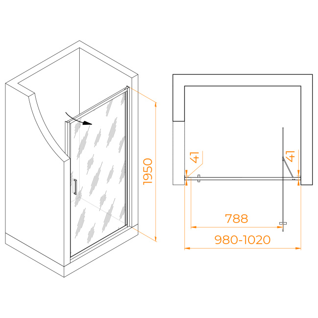 RGW SV-05-Gr Серый/Ribbed/8 мм (Easy)/100*195