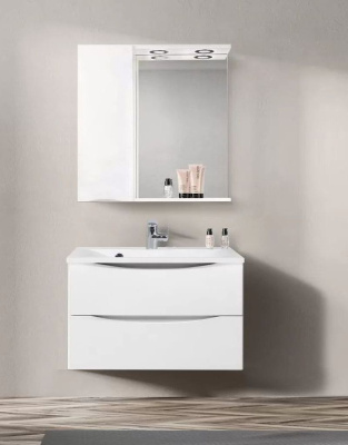 BelBagno Marino 80x75 MARINO-SPC-800/750-1A-BL-P-L левое с подсветкой