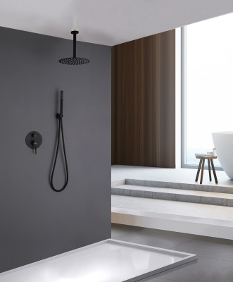 Abber Emotion AF8821B скрытого монтажа без излива, черная матовая