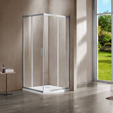 Vincea Garda VSS-1G800CL, 800x800, хром, стекло прозрачное без поддона