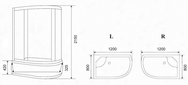 Parly EF1221R (80х120х215)