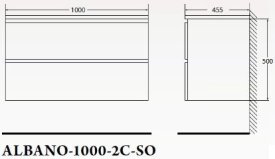 BelBagno Albano 100 см ALBANO-1000-2C-SO-CVG