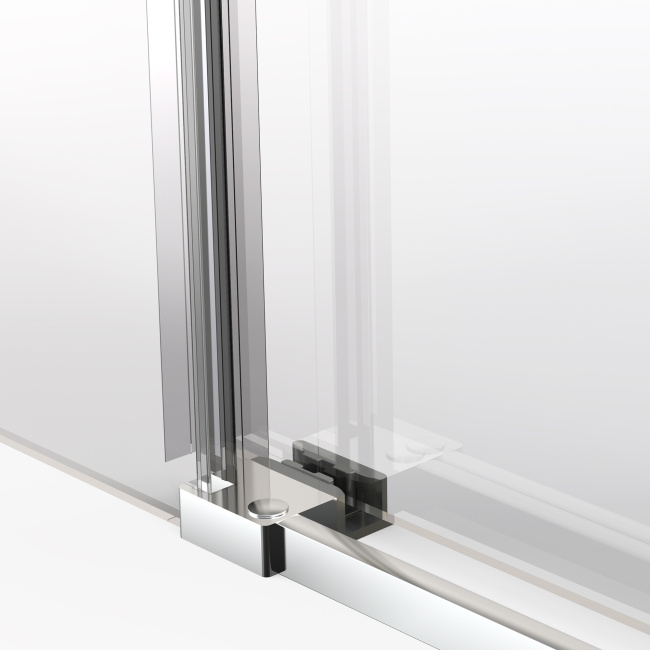Vincea Stella VSR-1ST1011CLB, 1100*1000, черный, стекло прозрачное