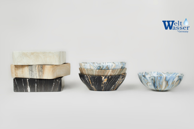 WELTWASSER ELBACH 3078 M804 41x33,5 бежевый мрамор с серым