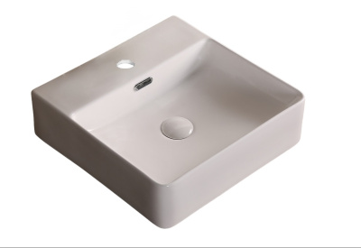 Ceruttispa CR7602B накладная, белая, квадратная, под смеситель 420х420х125