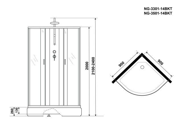 Niagara Classic NG-3301-14BKT 90x90