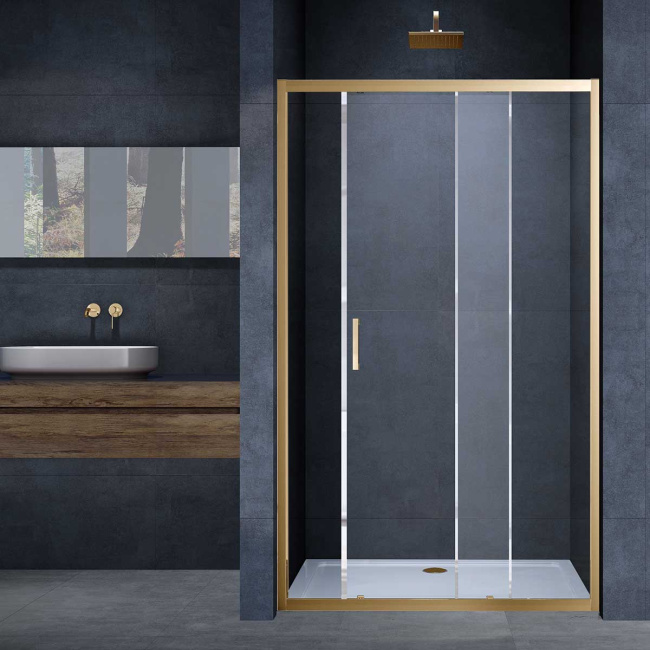 Vincea Alpha VDS-3AL130CLG, 1300, брашированное золото, стекло прозрачное