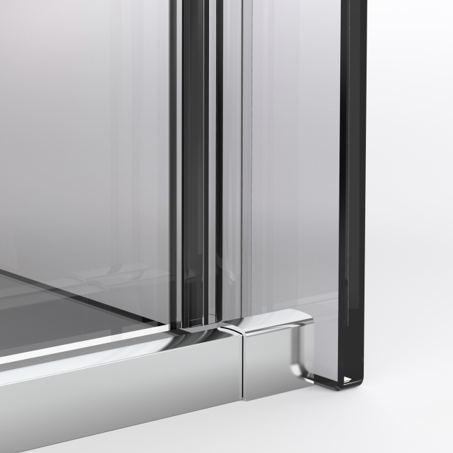 Vincea Stella VSR-1ST1011CLB, 1100*1000, черный, стекло прозрачное