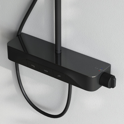 AM.PM Func F078F322 с термостатом Черная матовая