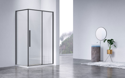 Vincea Slim-N VSR-4SN8012CLB, 1200*800, черный, стекло прозрачное