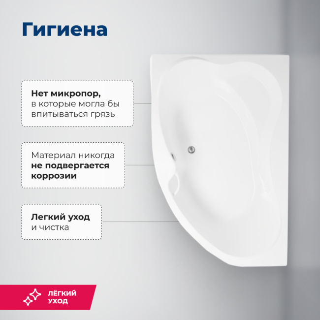 Aquanet Capri 170x110 L (с каркасом)