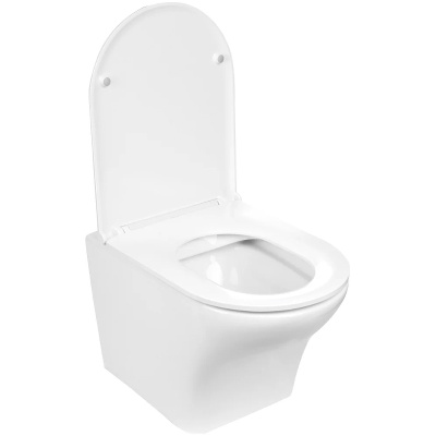 Унитаз с инсталляцией WeltWasser BAMBERG 545+ODENBACH 004 GL-WT+BAMBERG BL белый/кнопка черная, безободковый, с крышкой микролифт