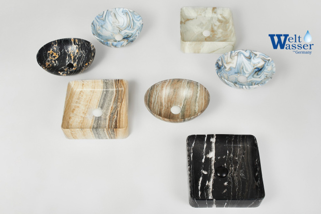 WELTWASSER ELBACH 3078 M804 41x33,5 бежевый мрамор с серым