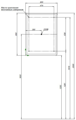 Aquanet Оптима 60 с LED подсветкой