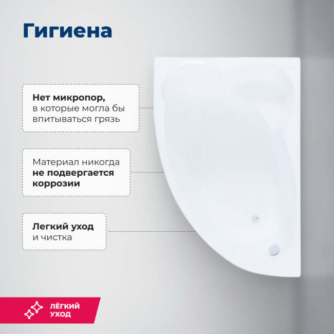 Aquanet Mayorca 150x100 L (с каркасом)