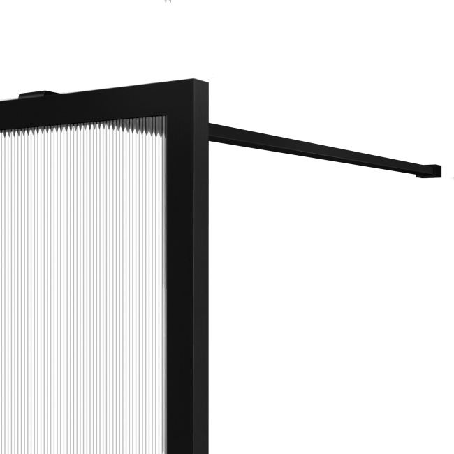 Vincea Walk-In HP Art VSW-1HP100FLB, 1000*2000, черный матовый, стекло рифленое