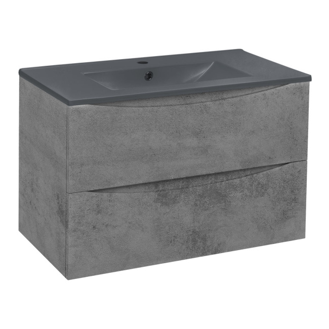Vincea Mia 800 подвесная, 2 выкатных ящика soft close, Beton
