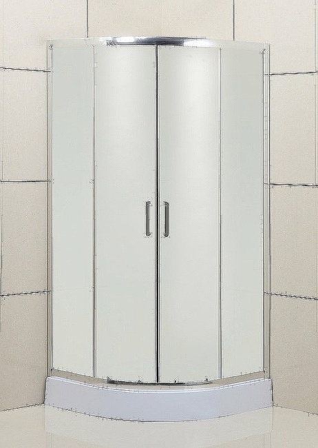 BelBagno Uno 90х90 UNO-195-R-2-90-P-Cr профиль Хром стекло рифленое без поддона
